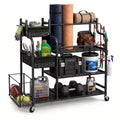 220 Lbs. Yoga Mat Storage Racks Gym Sports Equipment Storage Organizer with Black Finish